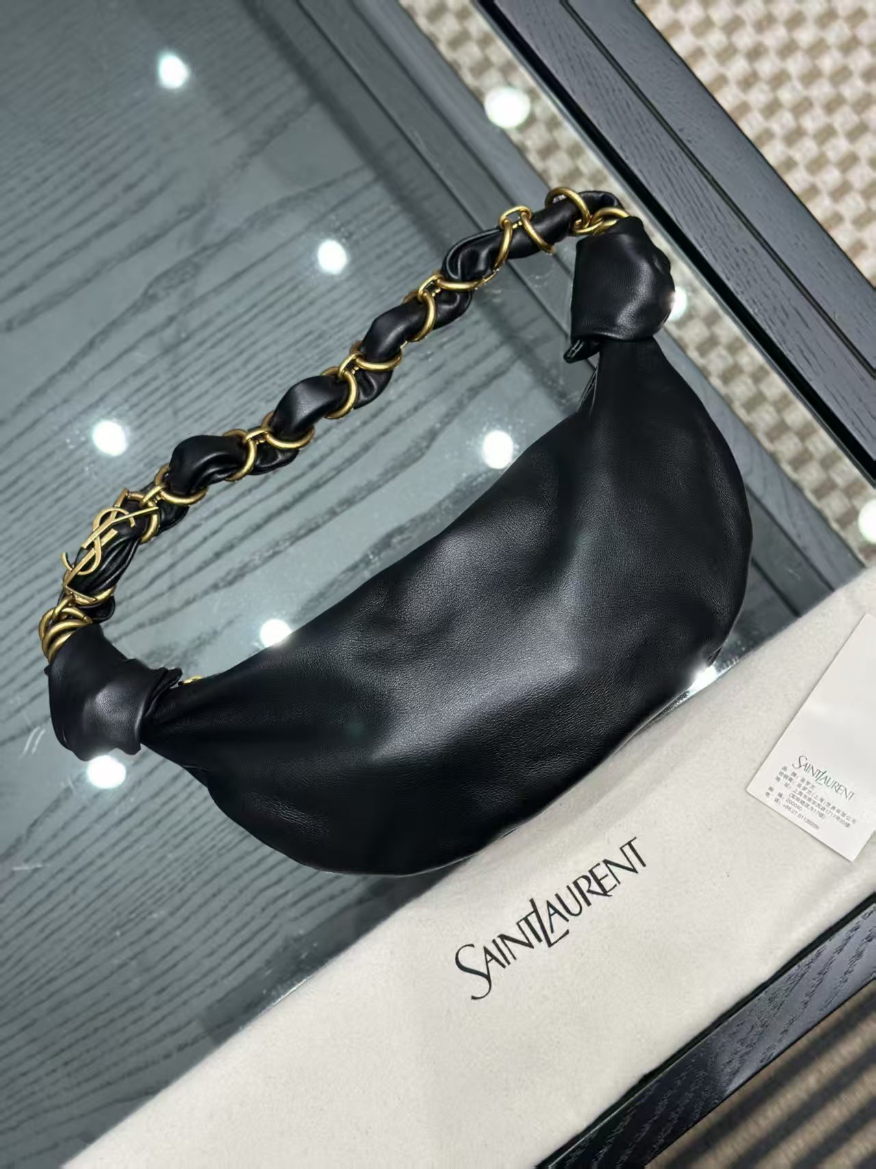Saint Laurent AMALIA hobo in lambskin view 10