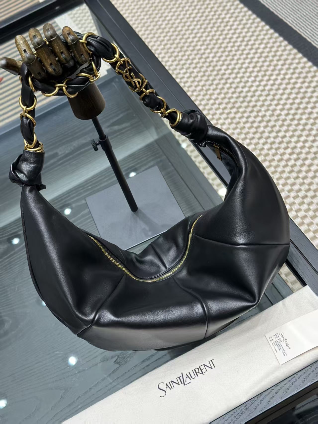 Saint Laurent AMALIA hobo in lambskin view 11