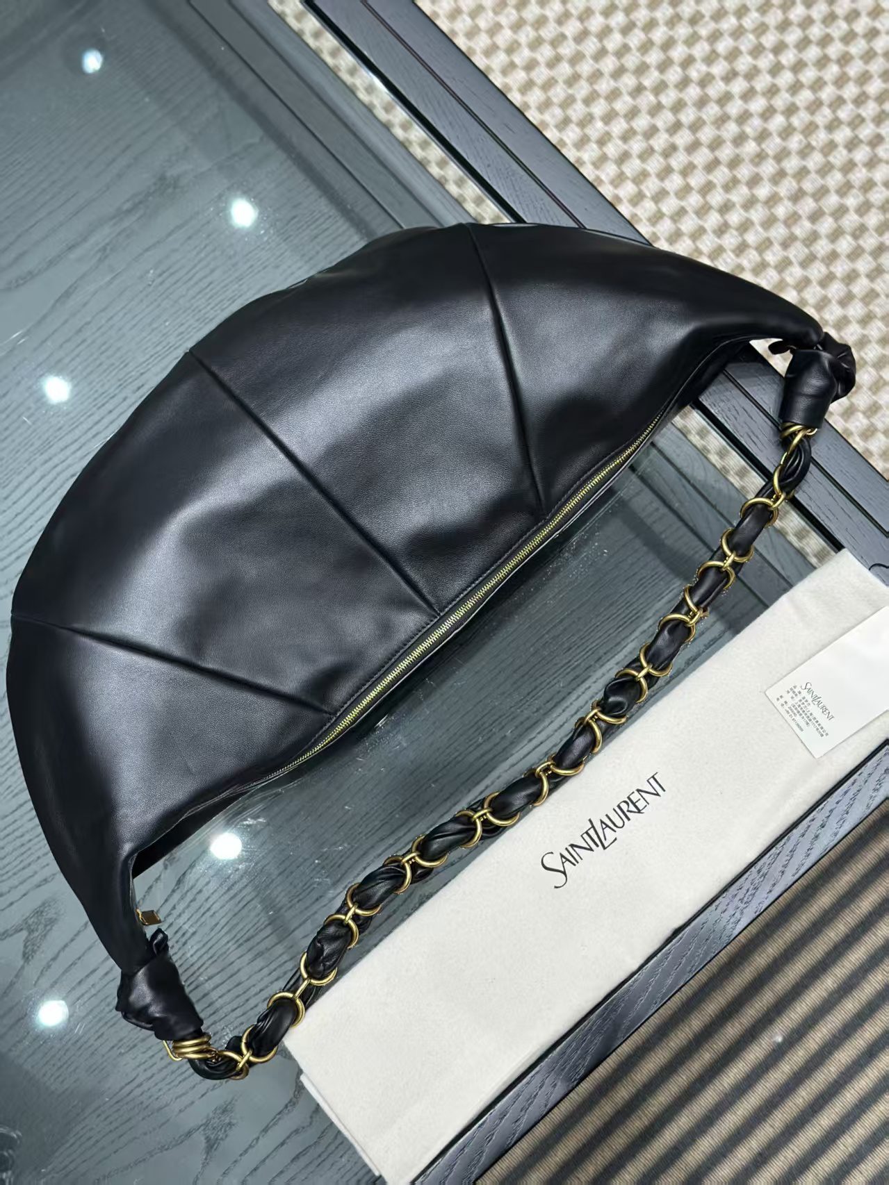 Saint Laurent AMALIA hobo in lambskin view 12