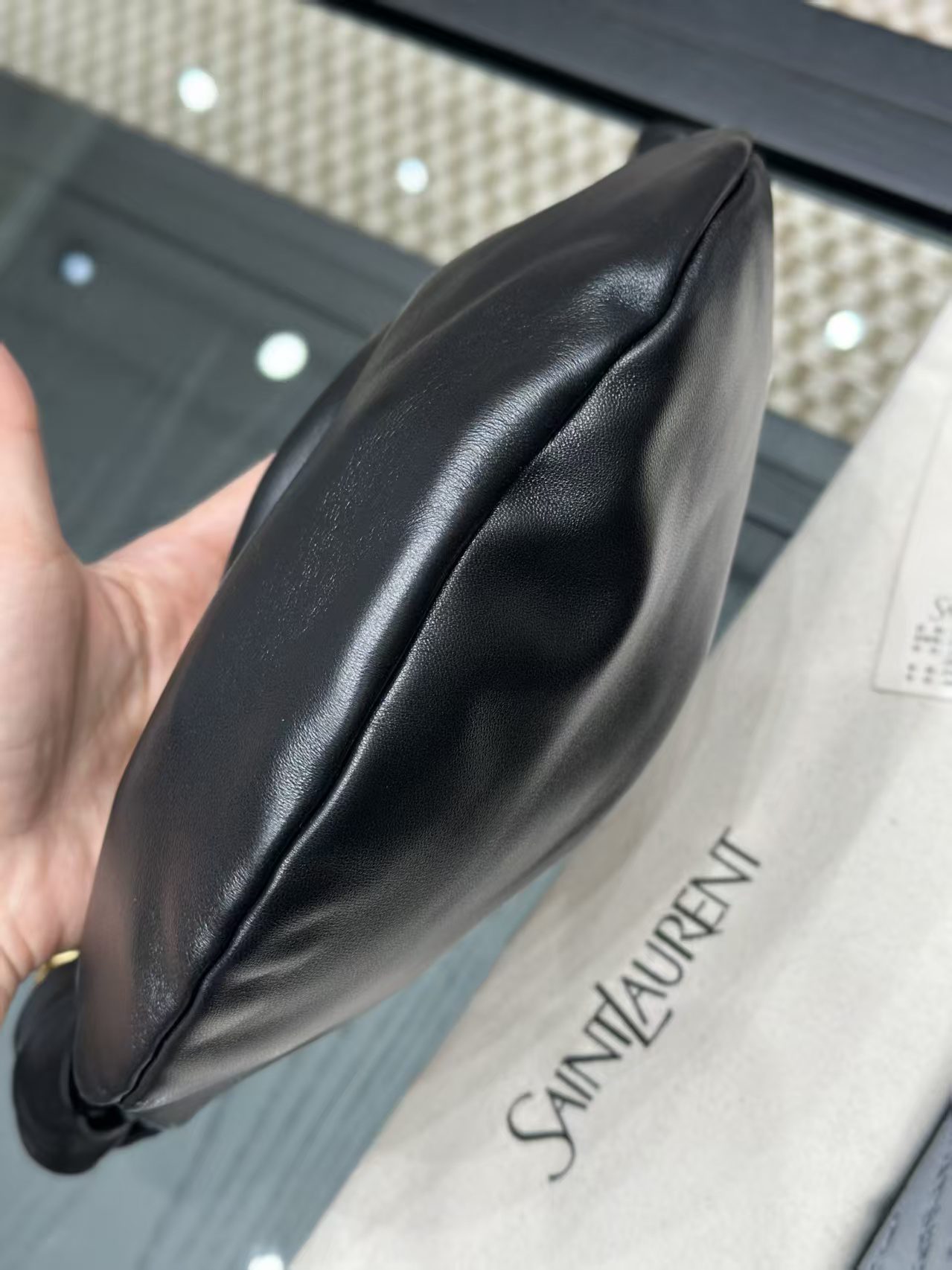 Saint Laurent AMALIA hobo in lambskin view 7