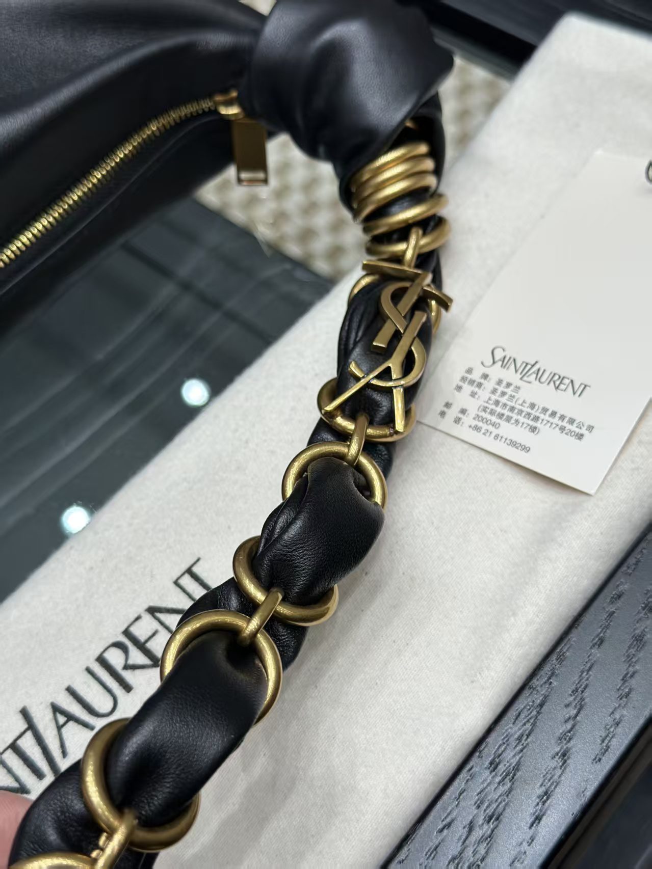 Saint Laurent AMALIA hobo in lambskin view 8