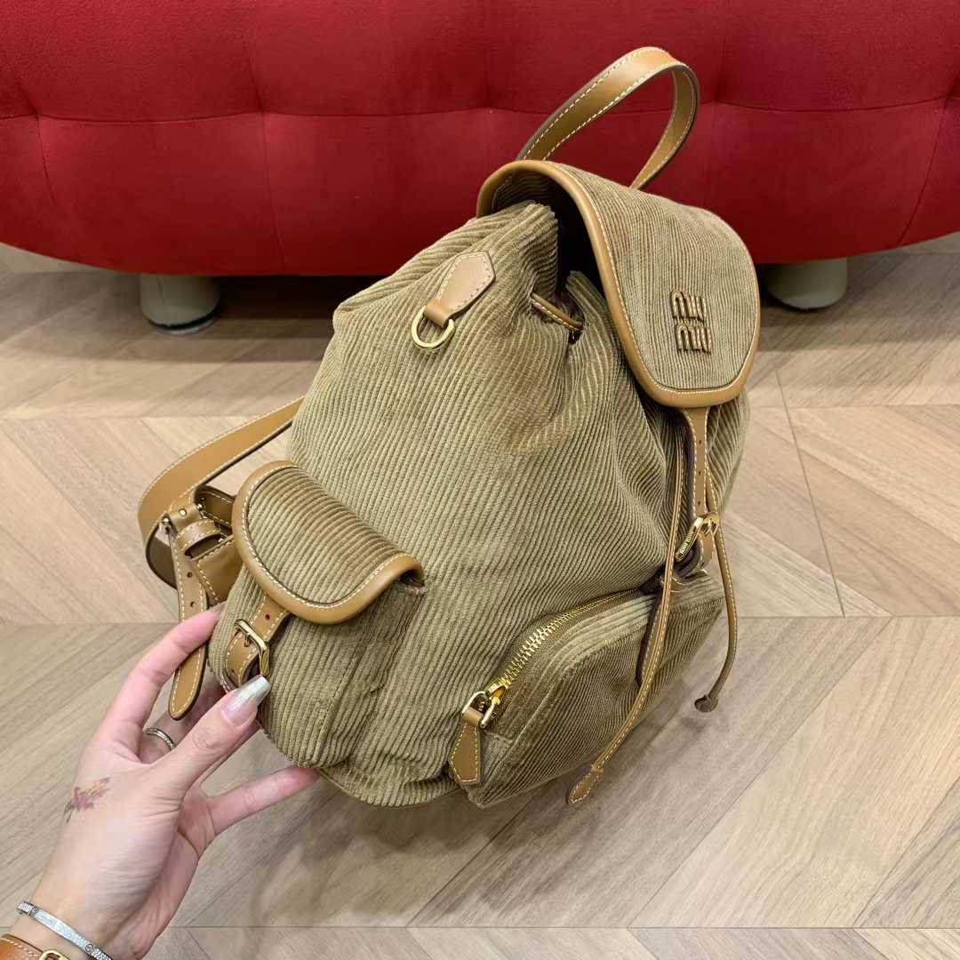 Miu Miu Corduroy backpack view 5