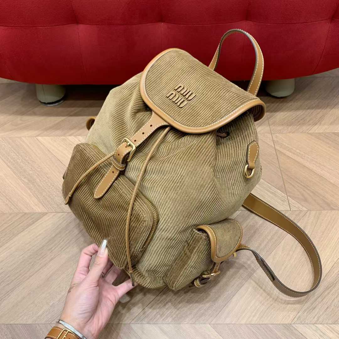 Miu Miu Corduroy backpack view 6