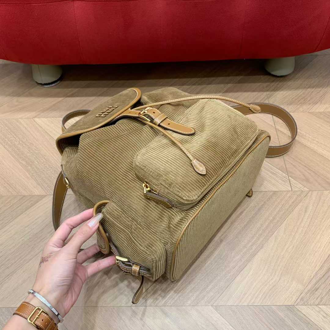Miu Miu Corduroy backpack view 7