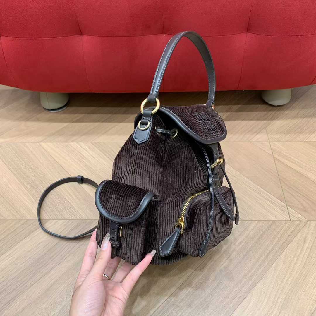 Miu Miu Corduroy backpack view 5