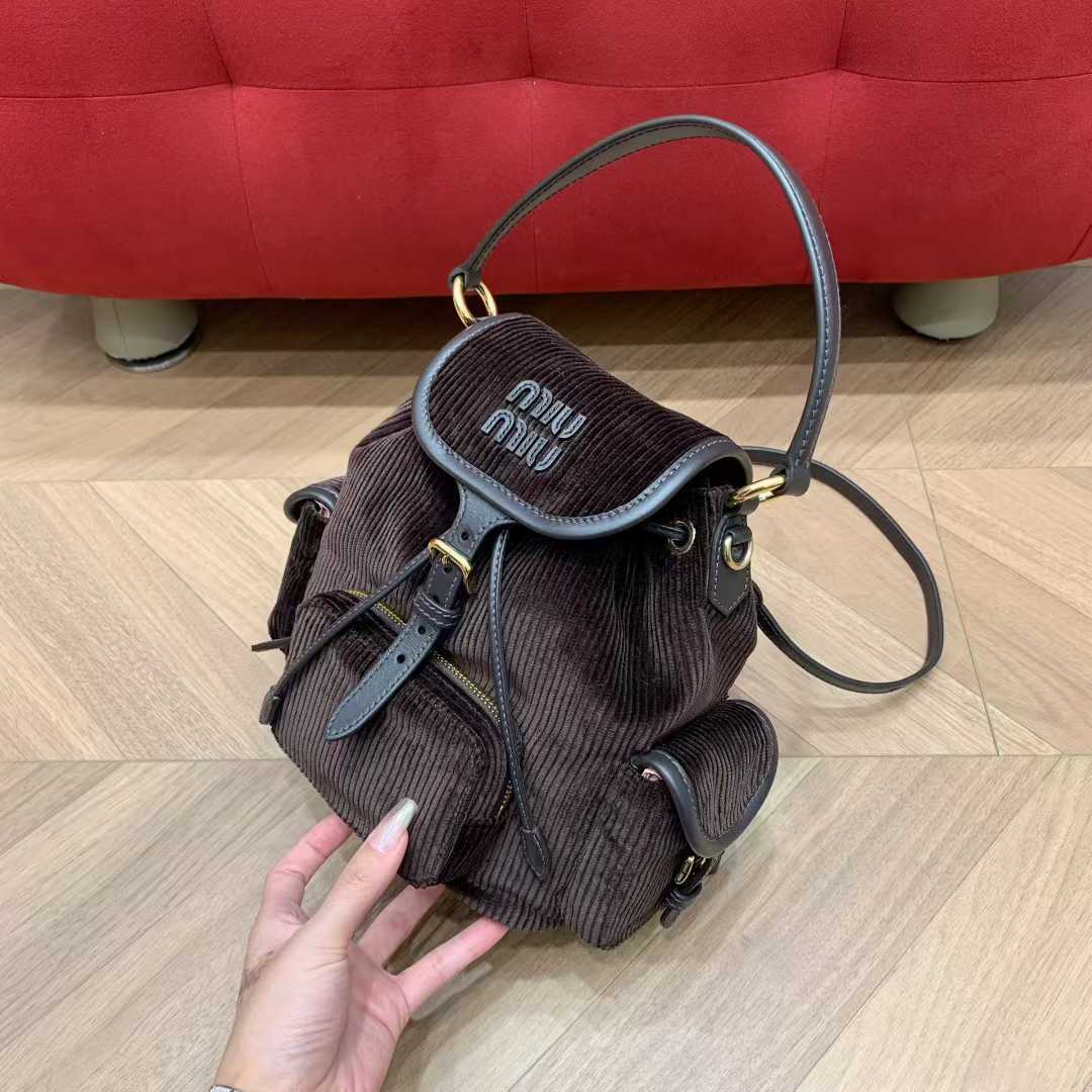 Miu Miu Corduroy backpack view 7
