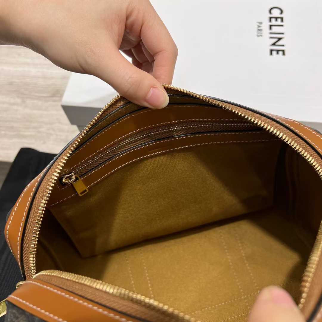 Celine Large Boston IN Triomphe Canvas and calfskin view 6