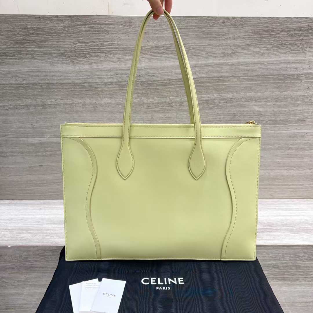 Celine Flat Cabas New Luggage In Glossy Calfskin view 2