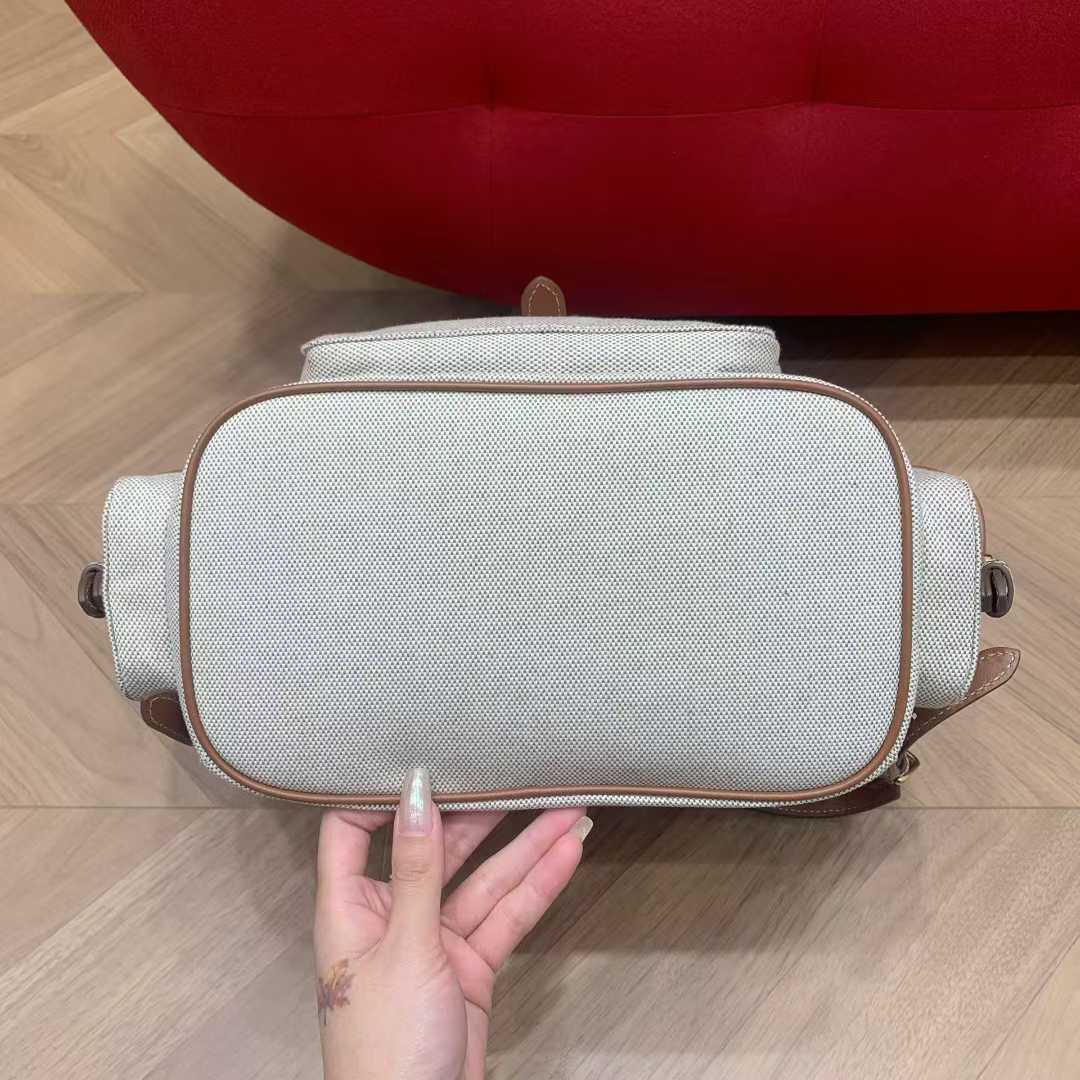 Miu Miu Canvas and leather backpack view 9