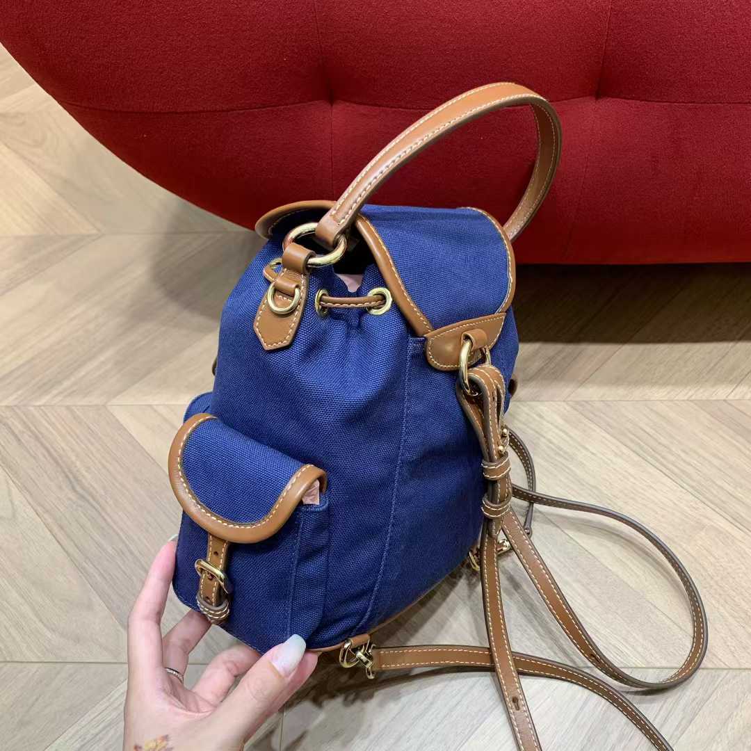 Miu Miu Canvas and leather backpack view 9