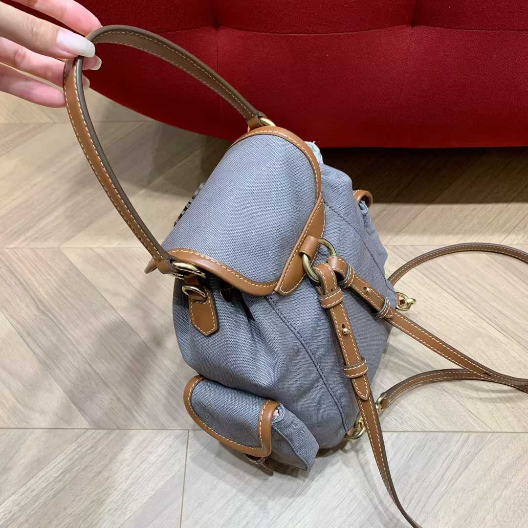 Miu Miu Canvas and leather backpack view 6