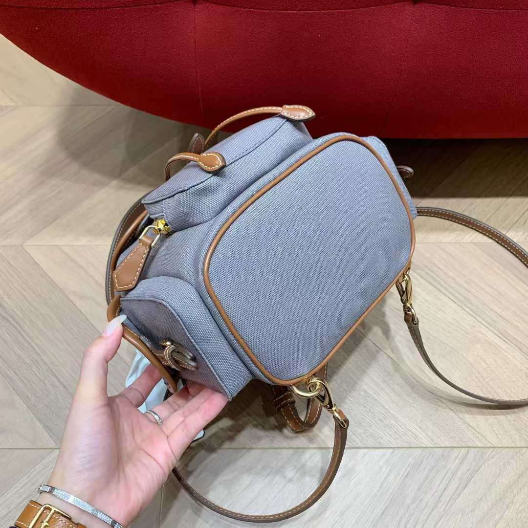 Miu Miu Canvas and leather backpack view 7
