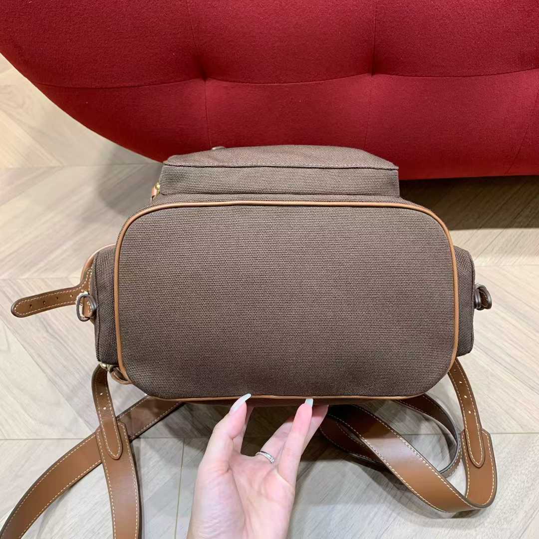 Miu Miu Canvas and leather backpack view 8