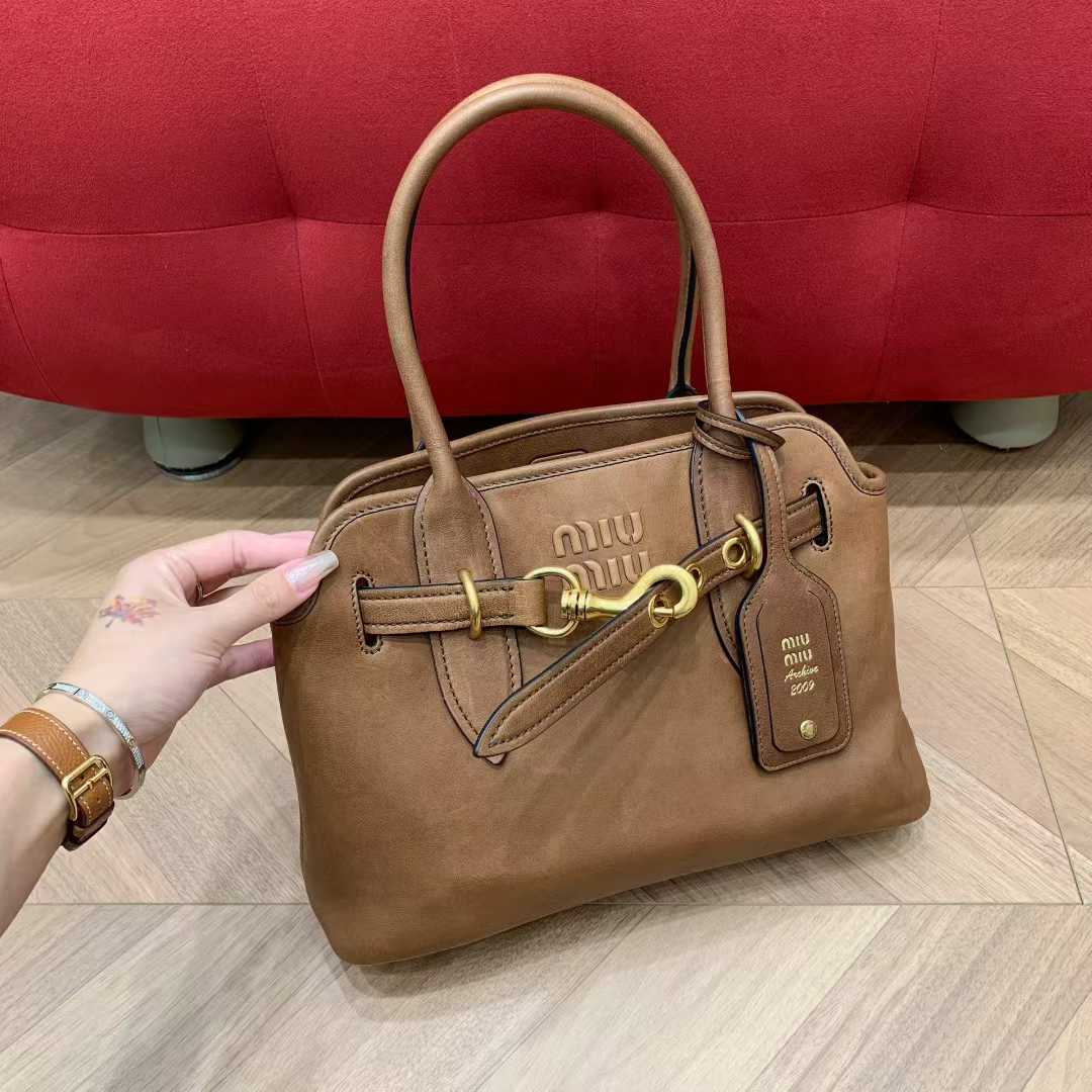 Miu Miu aventure nappa leather bag view 1