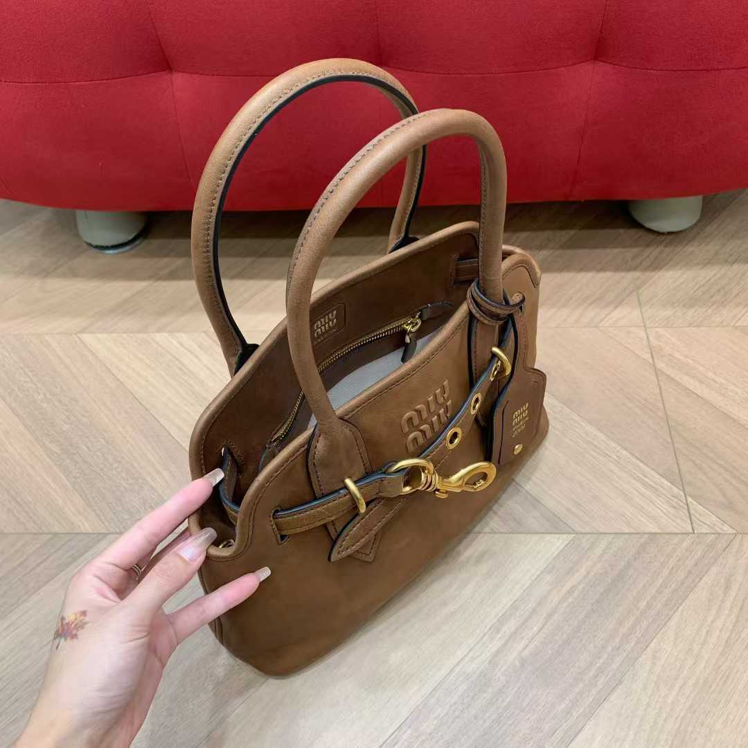 Miu Miu aventure nappa leather bag view 6