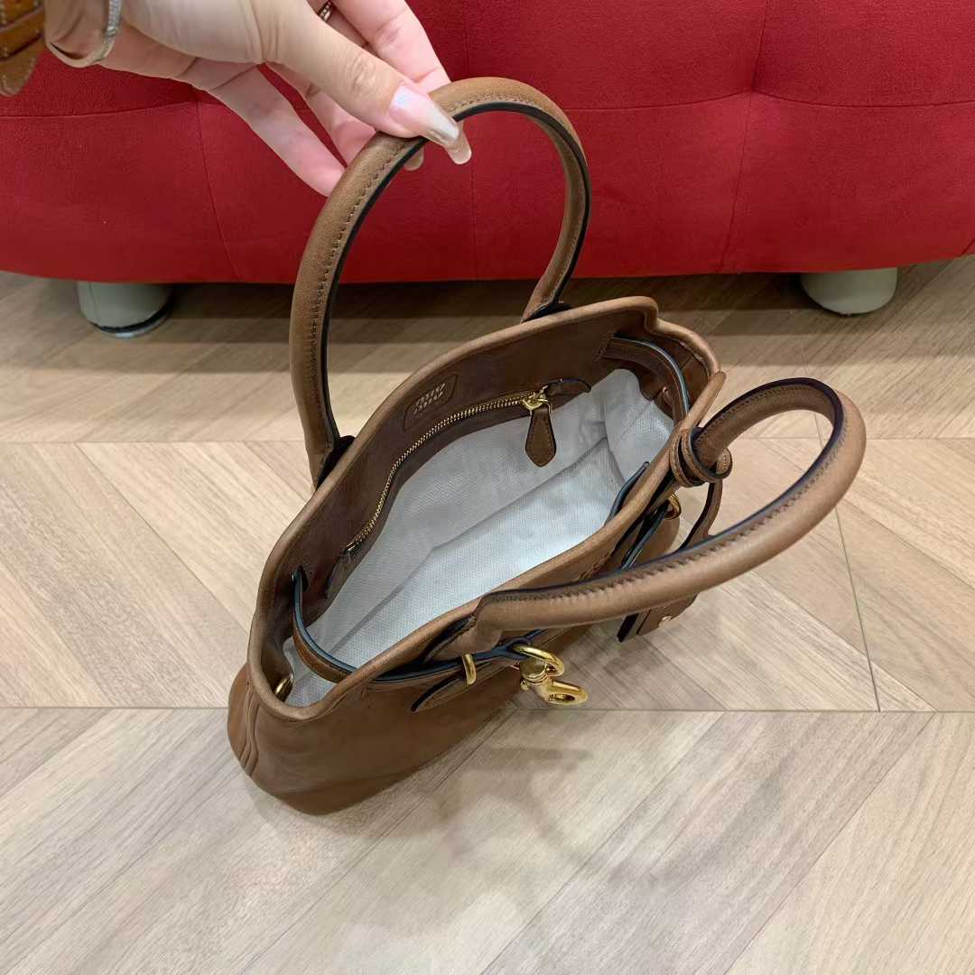 Miu Miu aventure nappa leather bag view 8