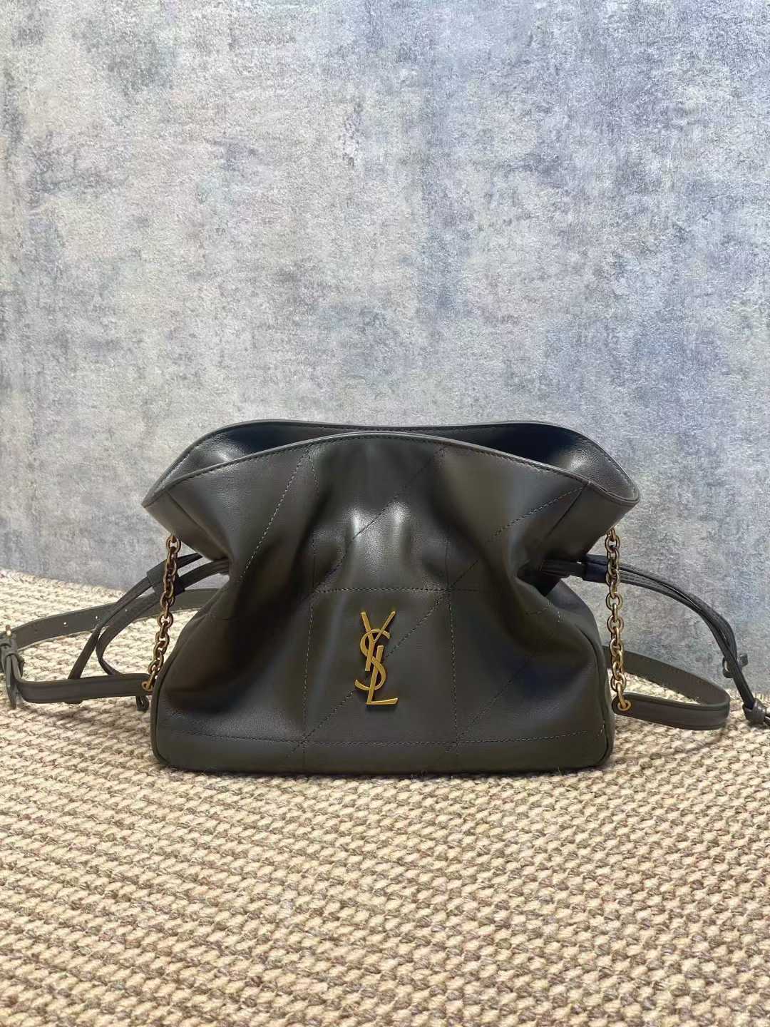 Saint Laurent JAMIE shoulder pouch in lambskin view 3