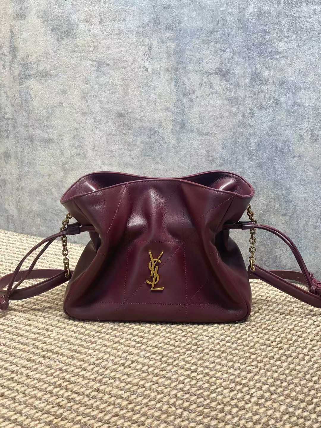 Saint Laurent JAMIE shoulder pouch in lambskin view 5