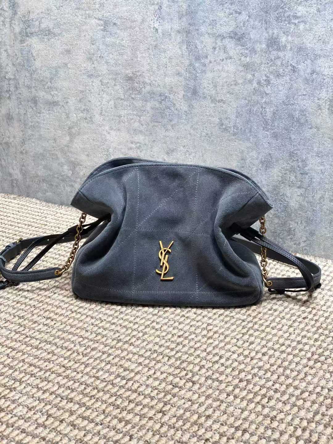 Saint Laurent JAMIE shoulder pouch in lambskin view 9