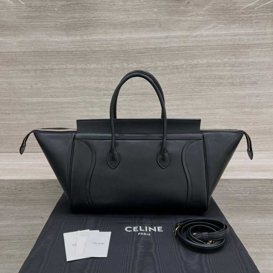 Celine Medium New Luggage In Supple Shiny Lambskin view 2