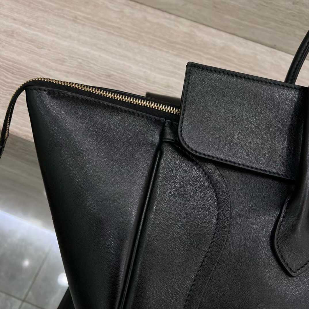 Celine Medium New Luggage In Supple Shiny Lambskin view 6