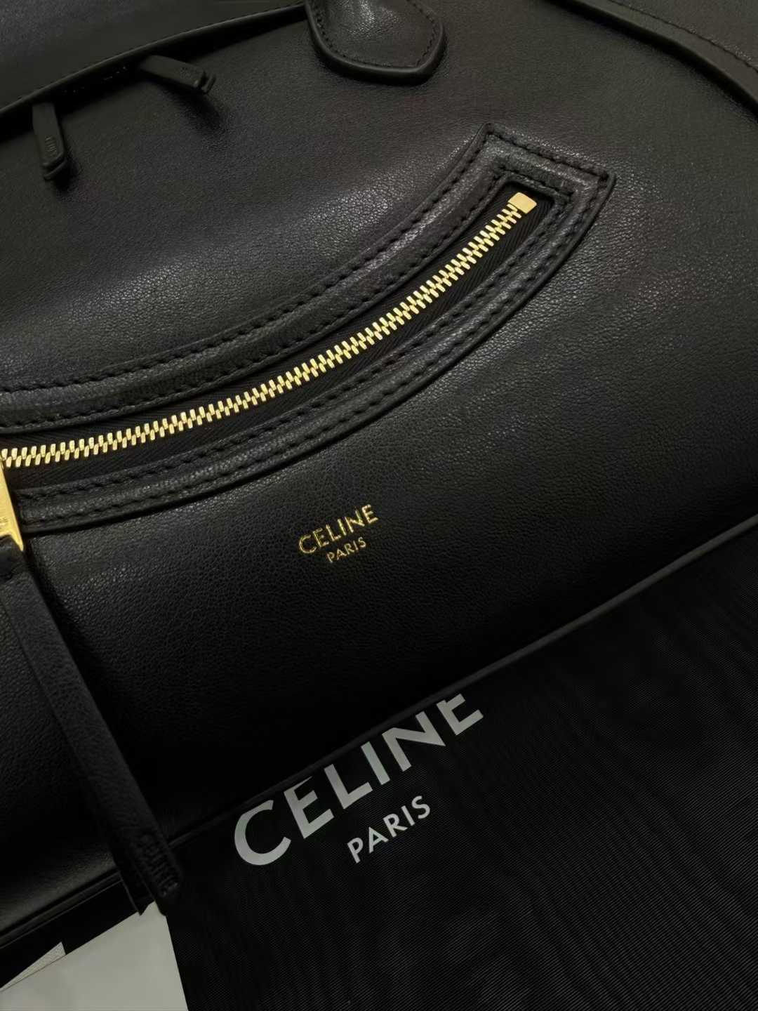 Celine Medium New Luggage In Supple Shiny Lambskin view 8