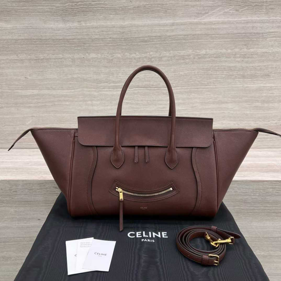 Celine Medium New Luggage In Supple Shiny Lambskin view 1
