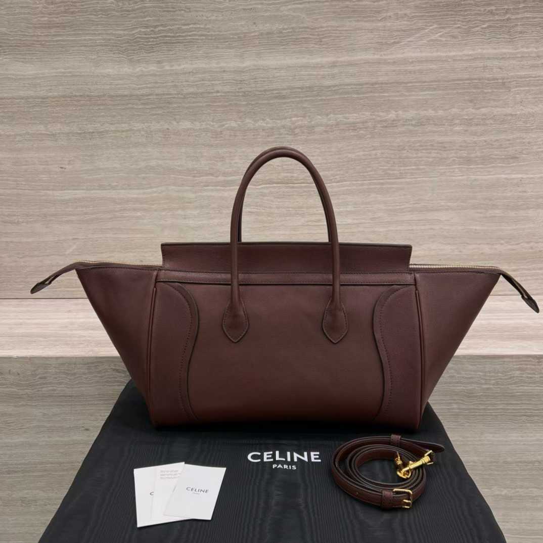 Celine Medium New Luggage In Supple Shiny Lambskin view 2