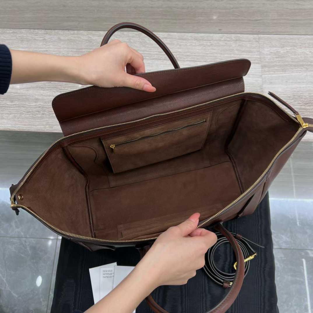 Celine Medium New Luggage In Supple Shiny Lambskin view 3
