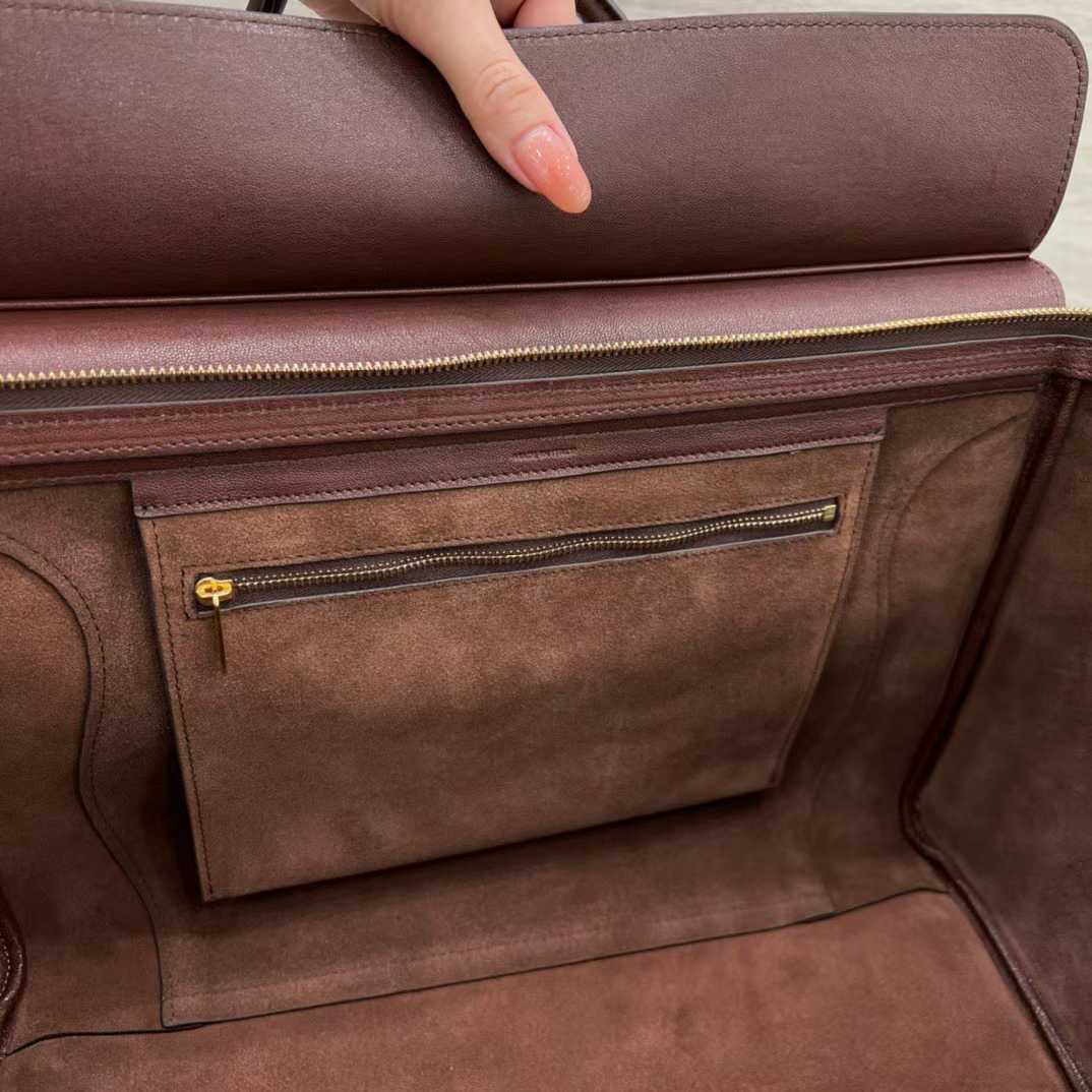 Celine Medium New Luggage In Supple Shiny Lambskin view 8