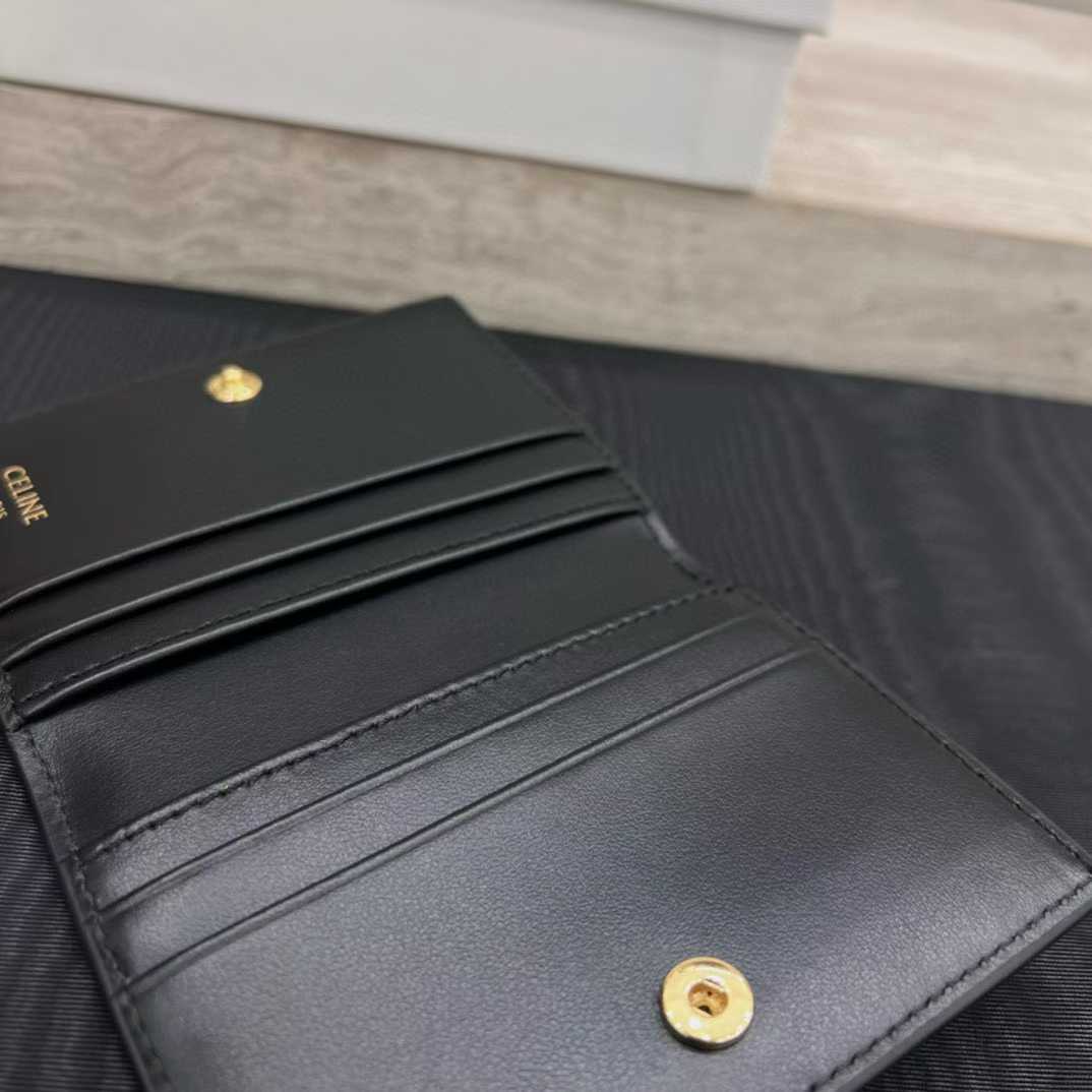 Celine BI-FOLD CARD HOLDER IN Shiny calfskin view 4