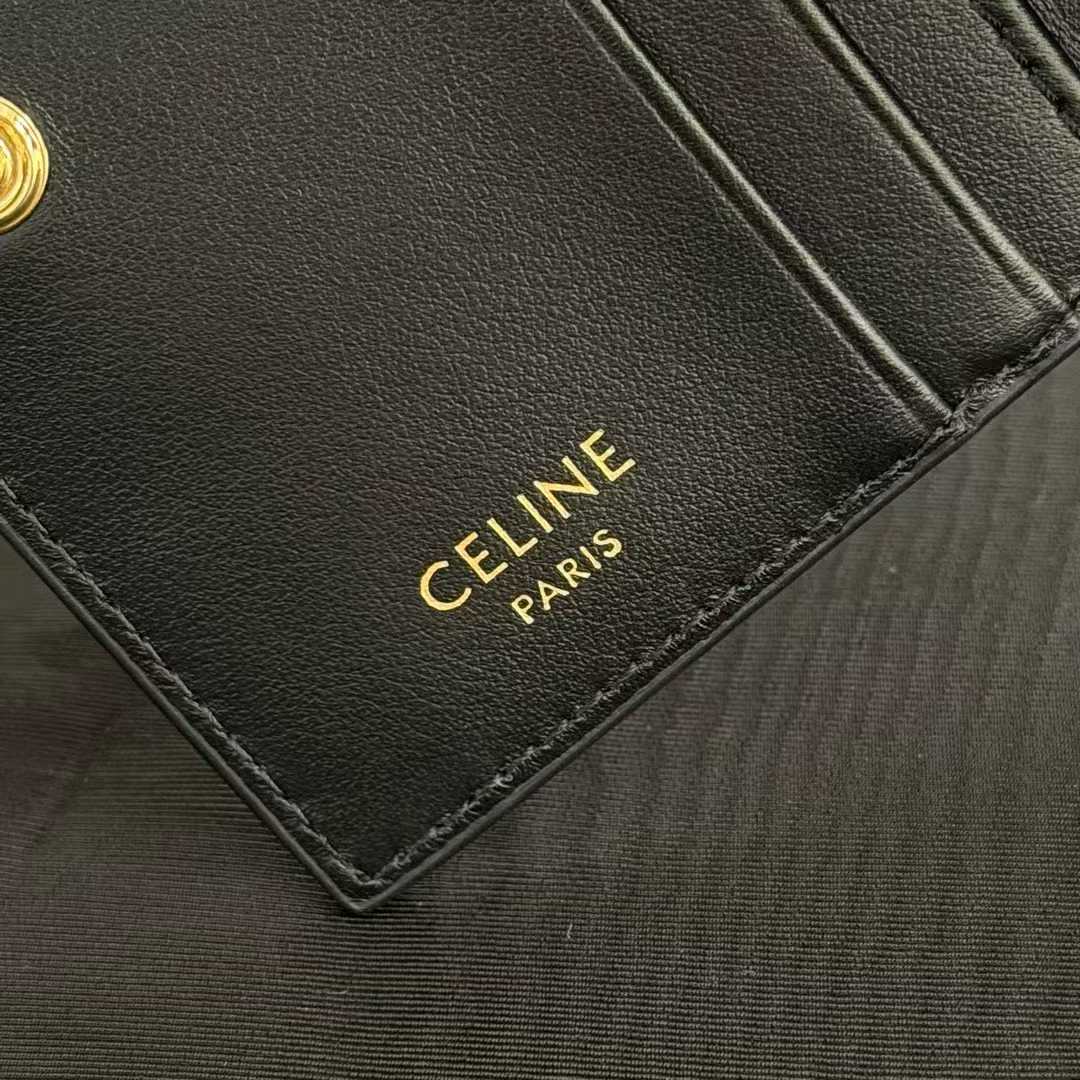 Celine BI-FOLD CARD HOLDER IN Shiny calfskin view 8