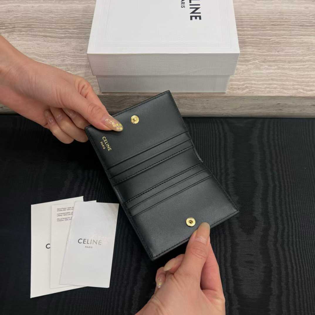 Celine BI-FOLD CARD HOLDER IN Shiny calfskin view 9