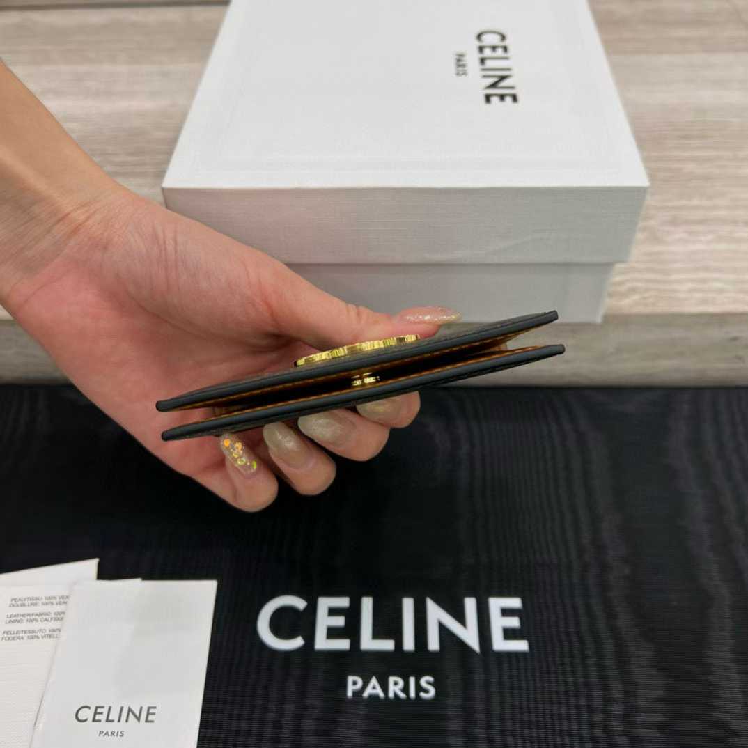 Celine BI-FOLD CARD HOLDER IN Shiny calfskin view 8