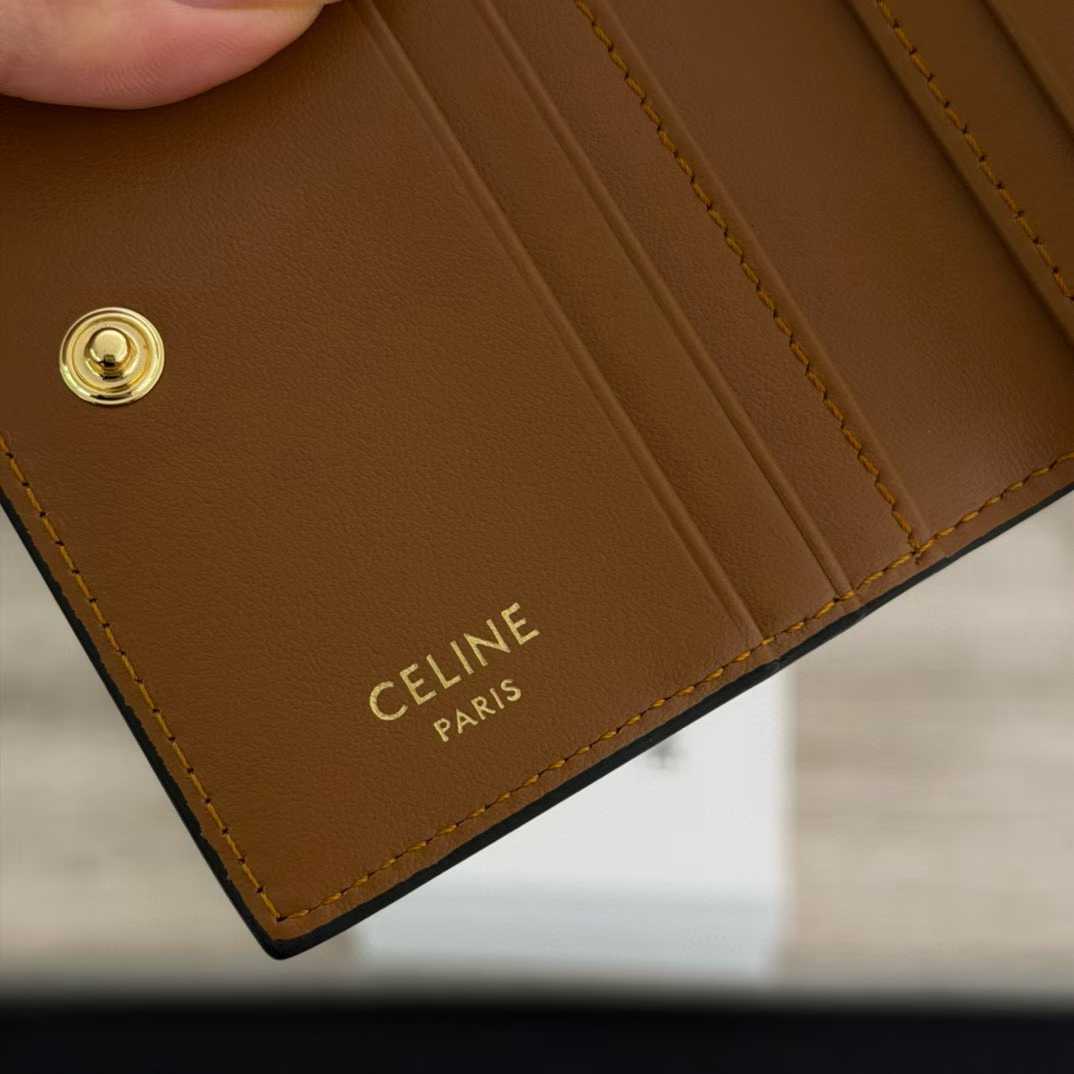 Celine BI-FOLD CARD HOLDER IN Shiny calfskin view 9