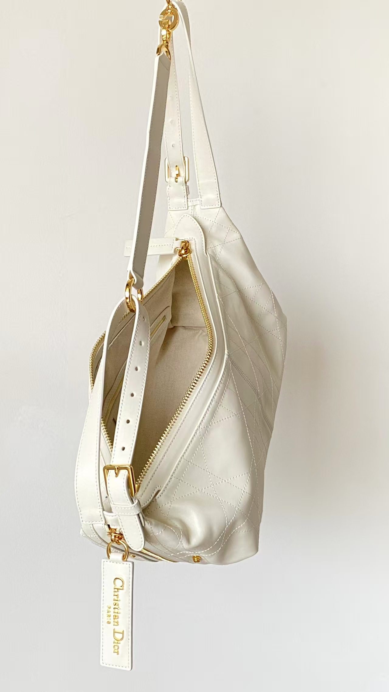 Dior D-Journey Bag in Crinkled Calfskin view 6