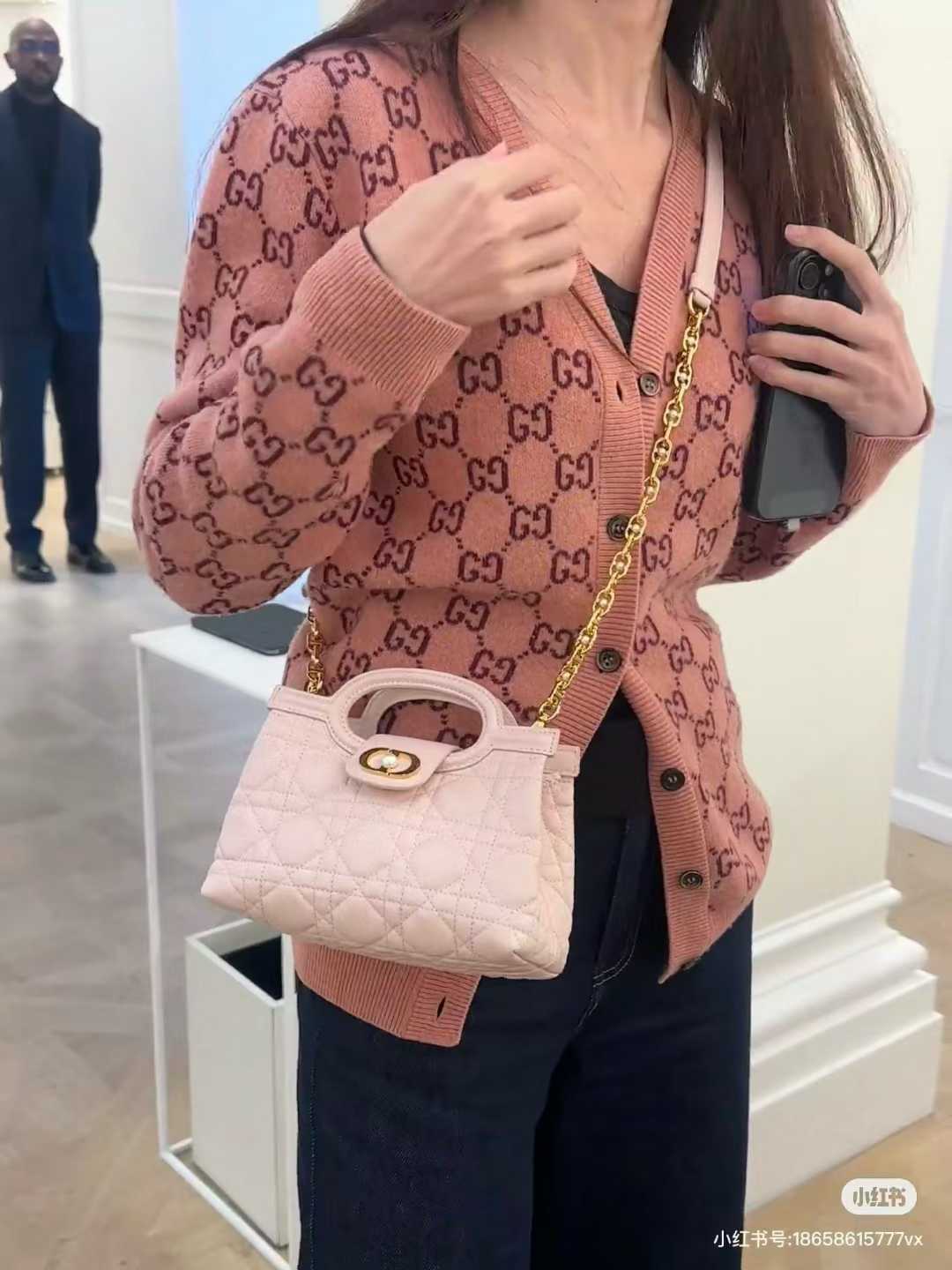 Dior Jolie Top Handle Mini Bag view 9