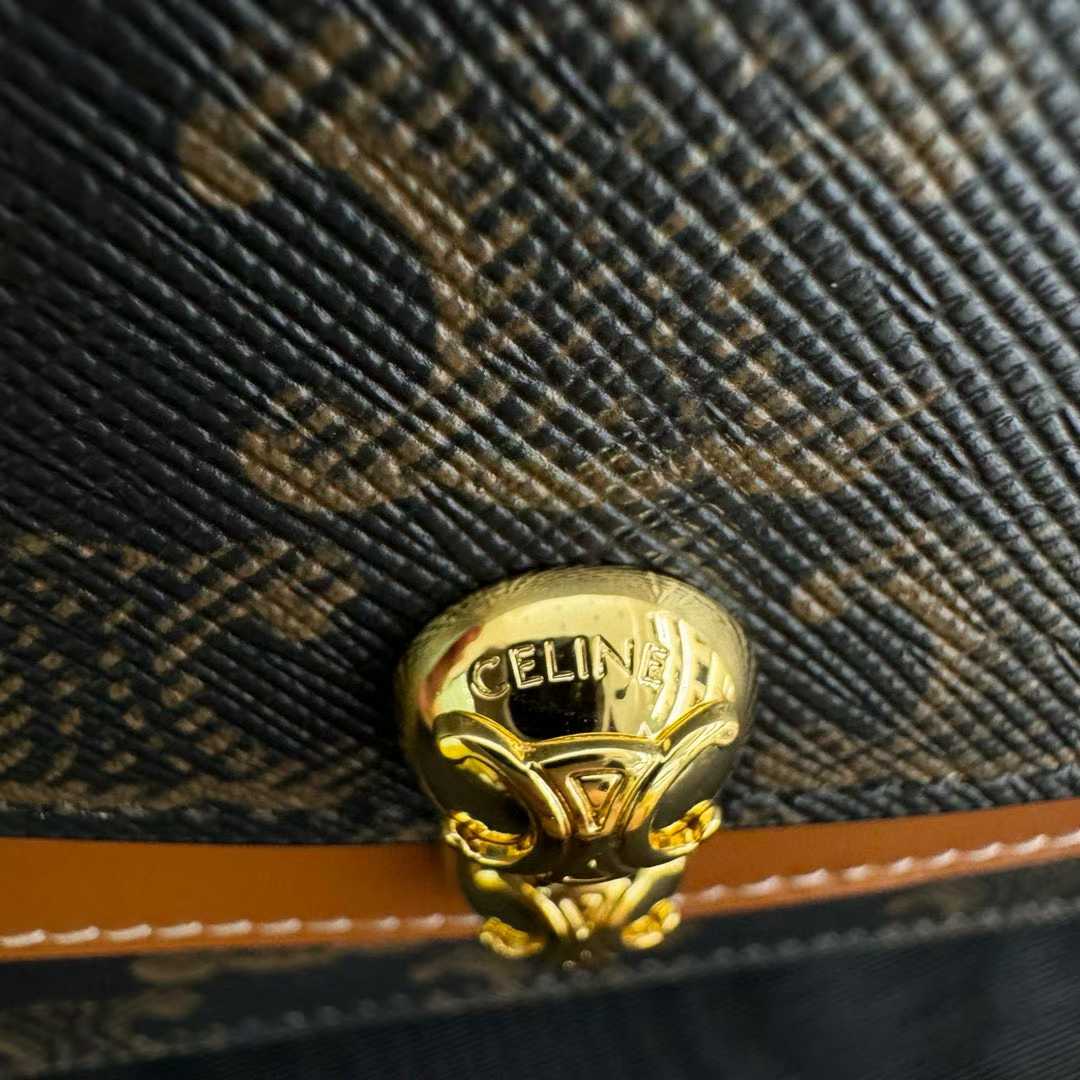 Celine DUO WALLET ON STRAP IN Triomphe Canvas and Calfskin view 4