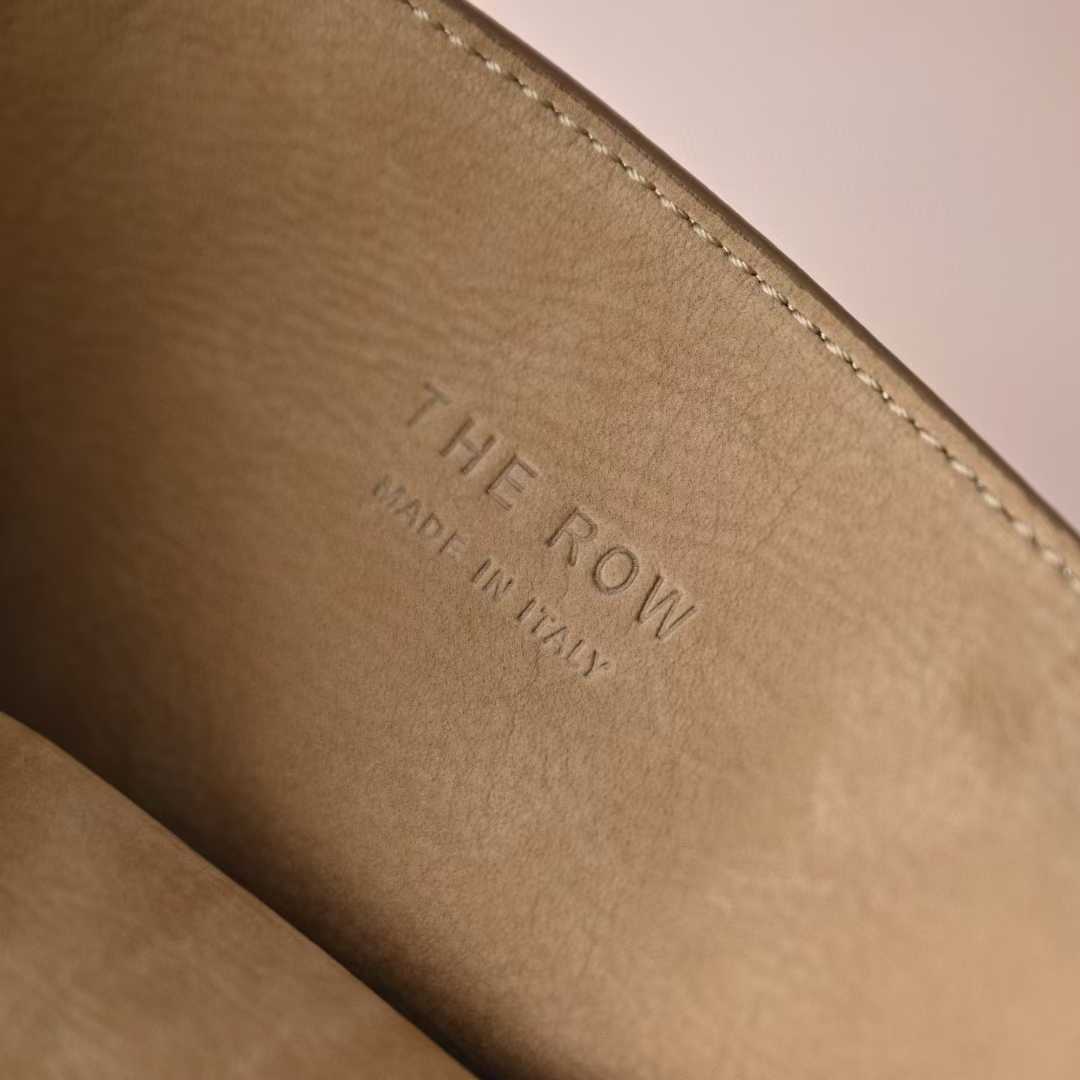 The Row To Go Tote Front suede view 13