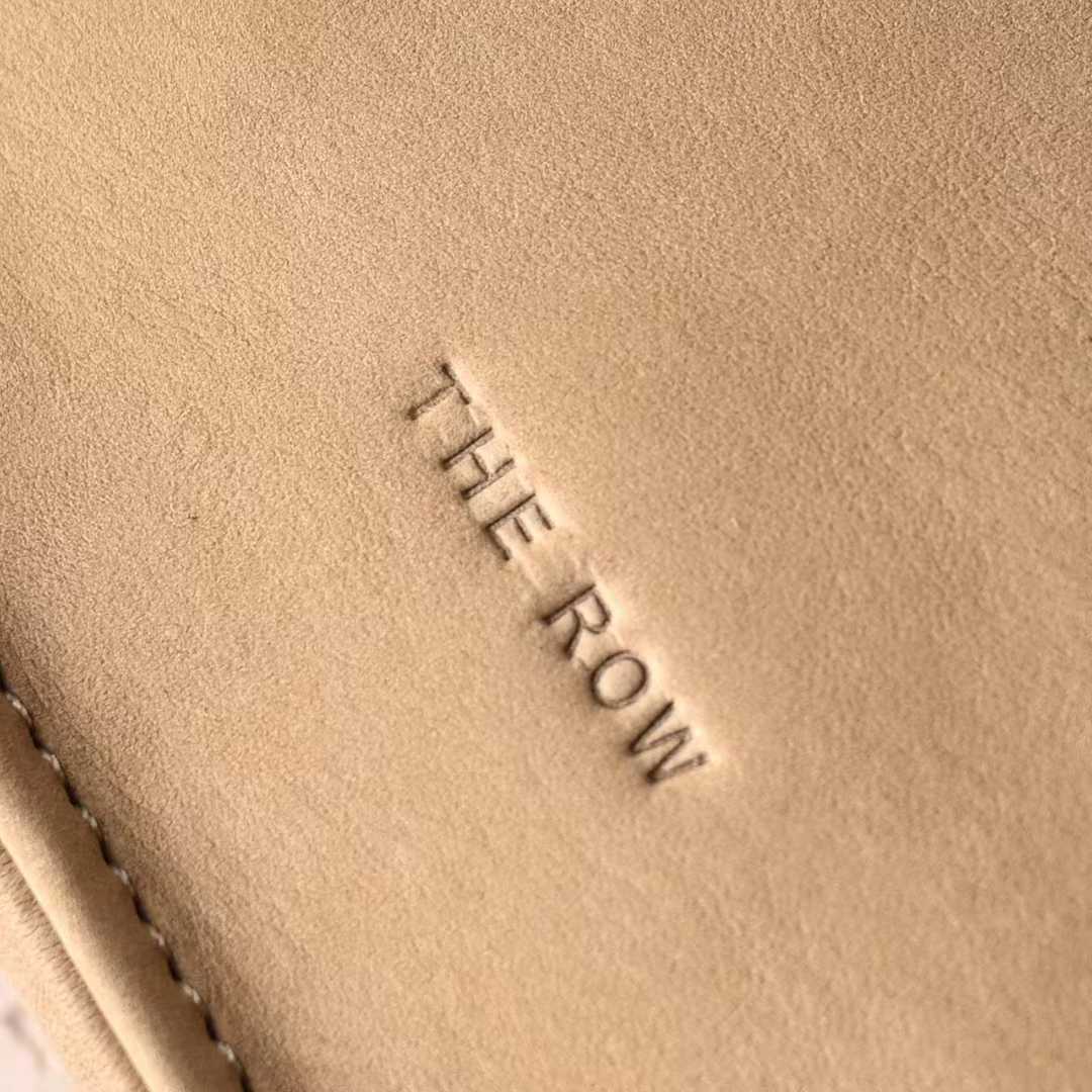 The Row To Go Tote Front suede view 3