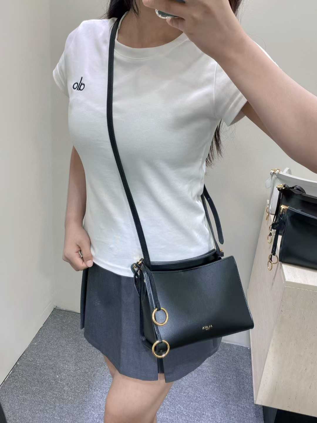 Alaïa Le Click Small Square Bag In Nubuck view 9