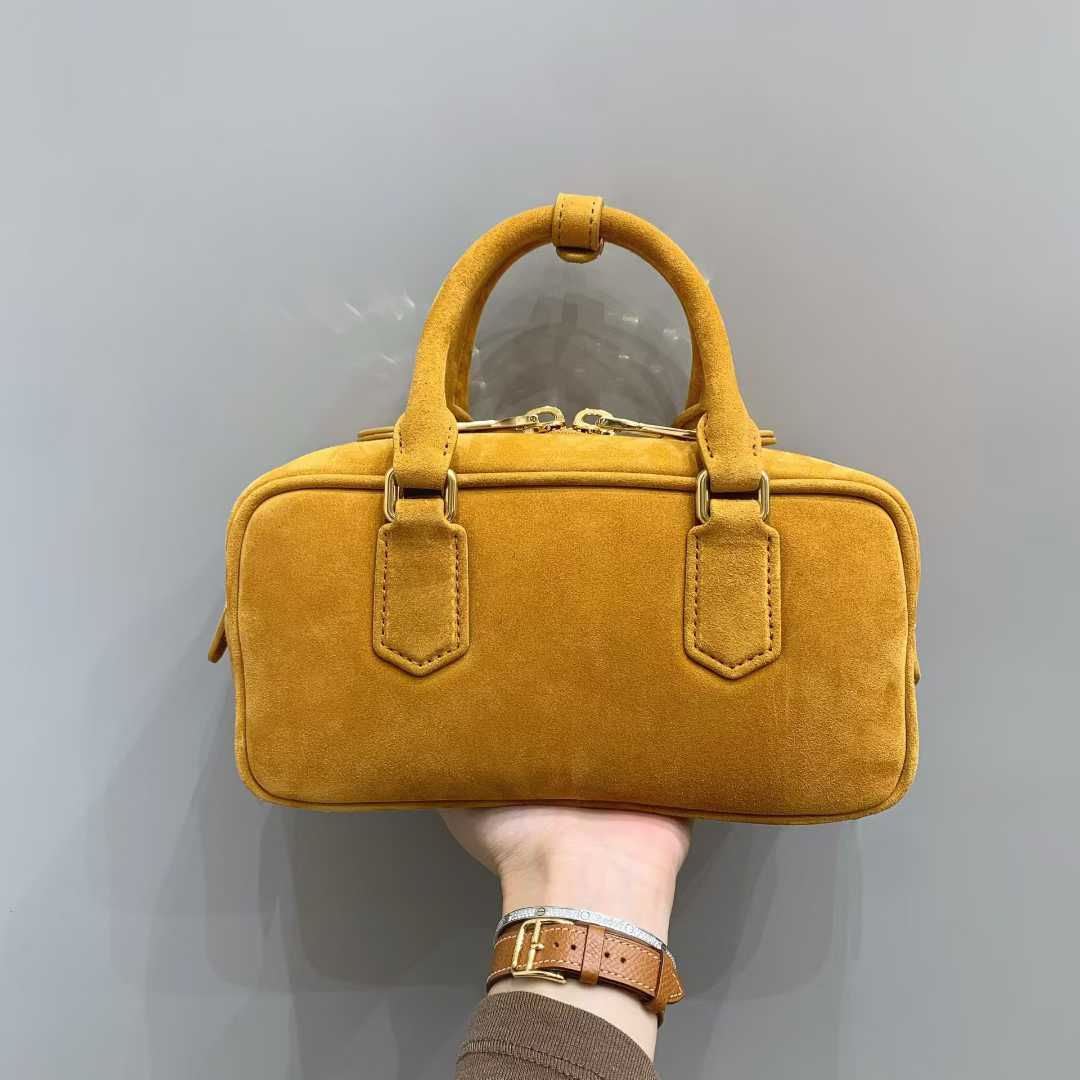 Miu Miu Arcadie padded suede top-handle bag view 2