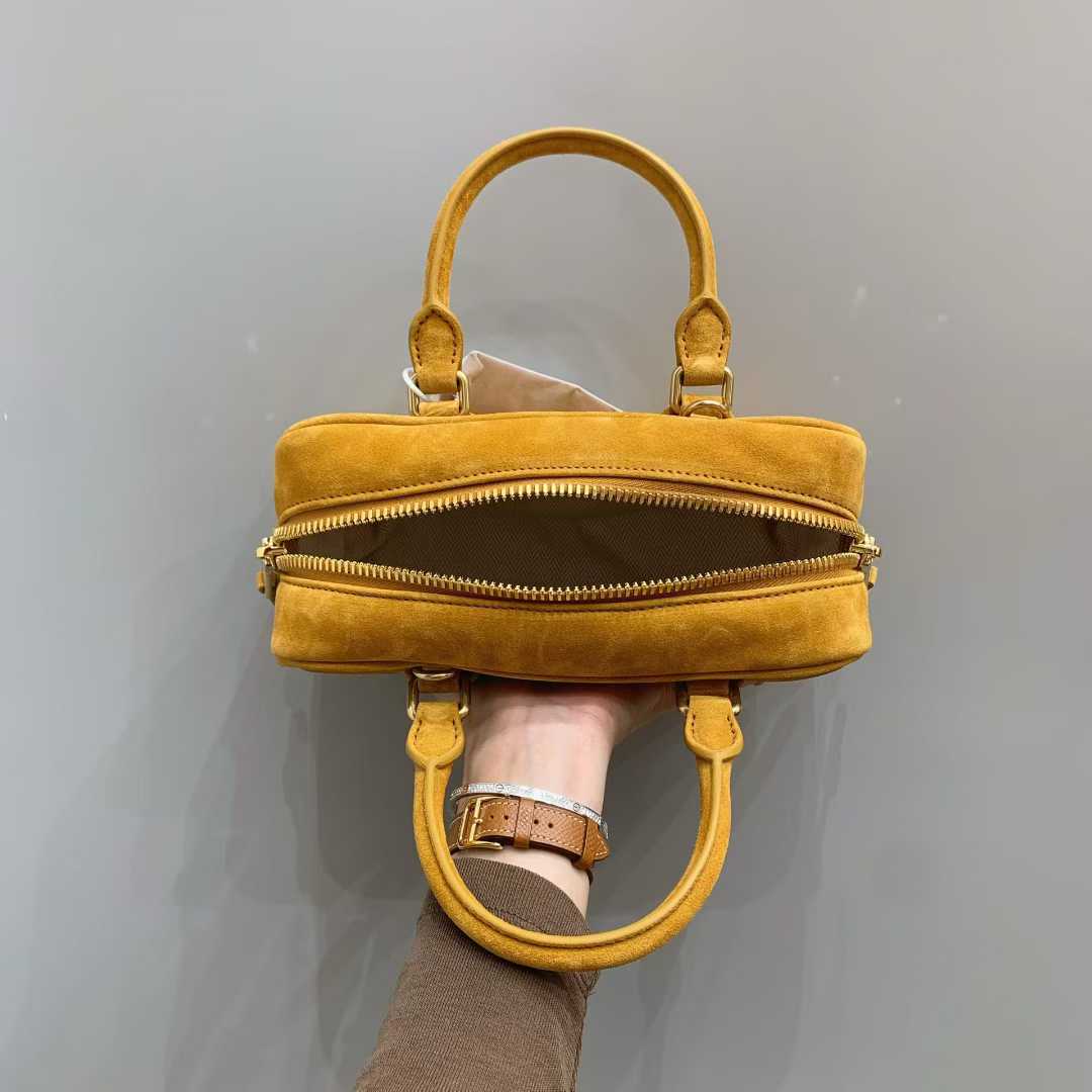 Miu Miu Arcadie padded suede top-handle bag view 8