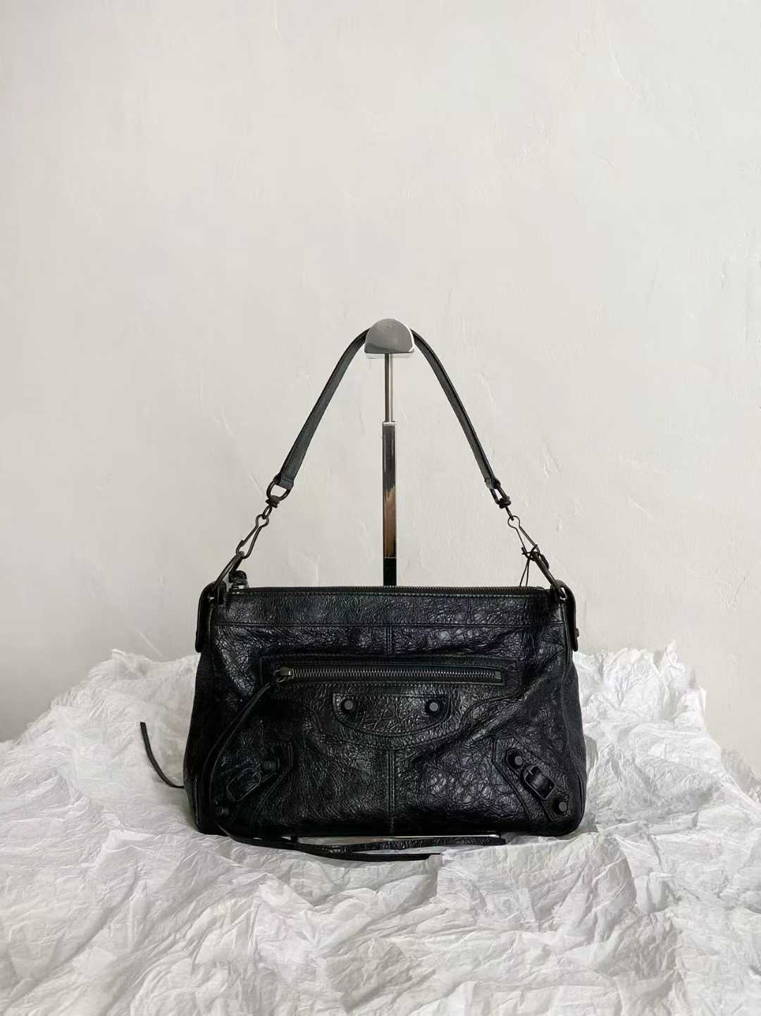 Balenciaga Women’s Le City Pouch On Strap in Black view 1