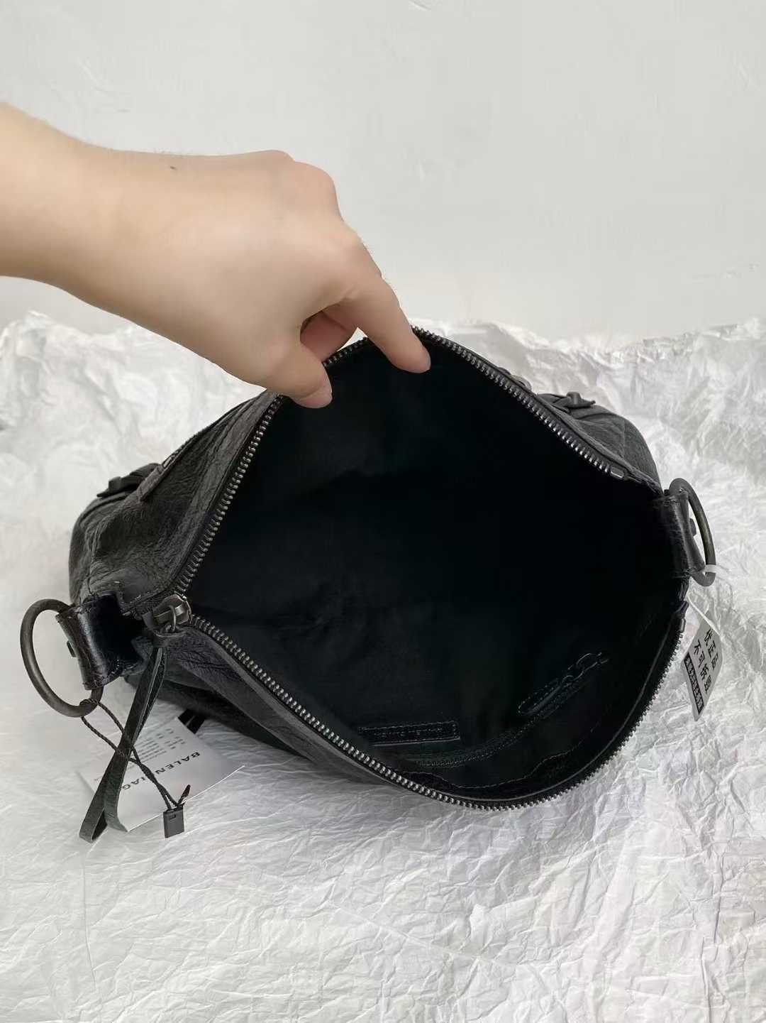 Balenciaga Women’s Le City Pouch On Strap in Black view 8