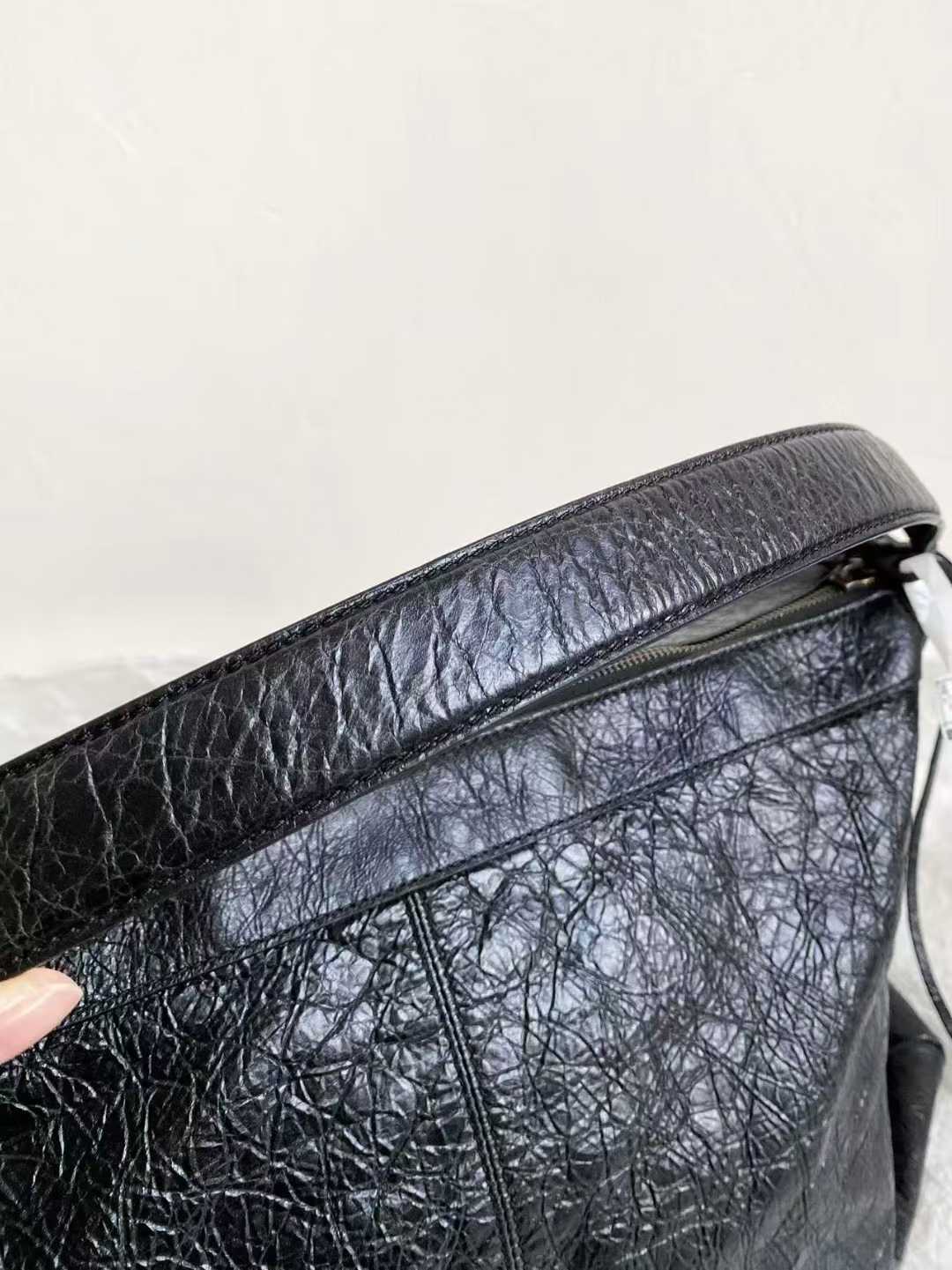 Balenciaga Women’s Le City Pouch On Strap in Black view 7