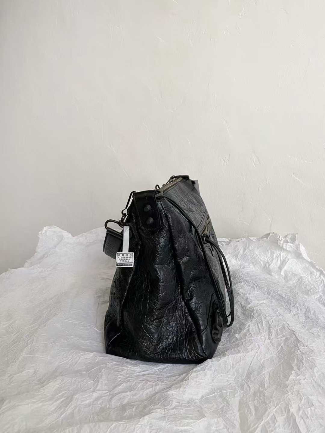 Balenciaga Women’s Le City Pouch On Strap in Black view 8