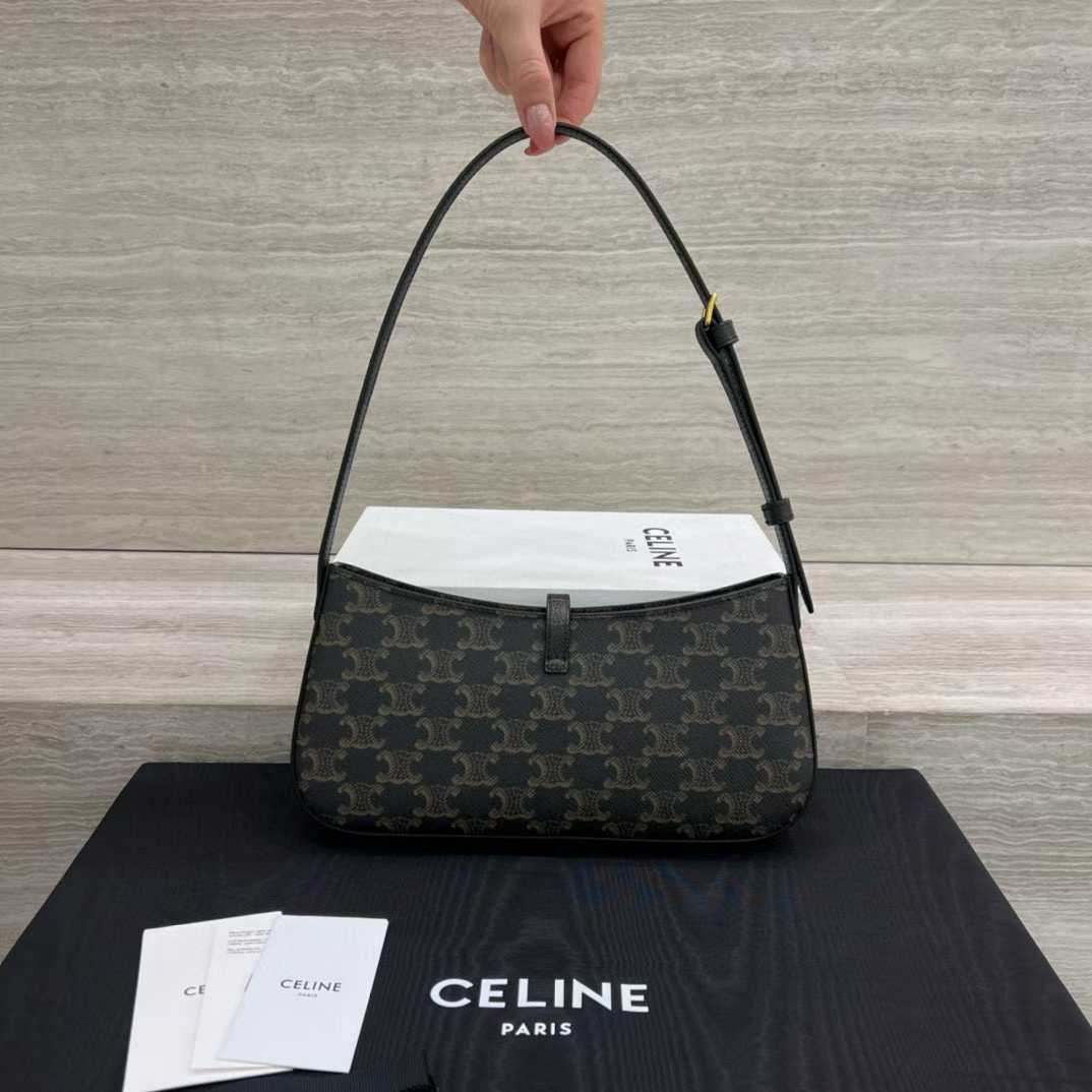 Celine TINA SHOULDER BAG IN Triomphe canvas view 2