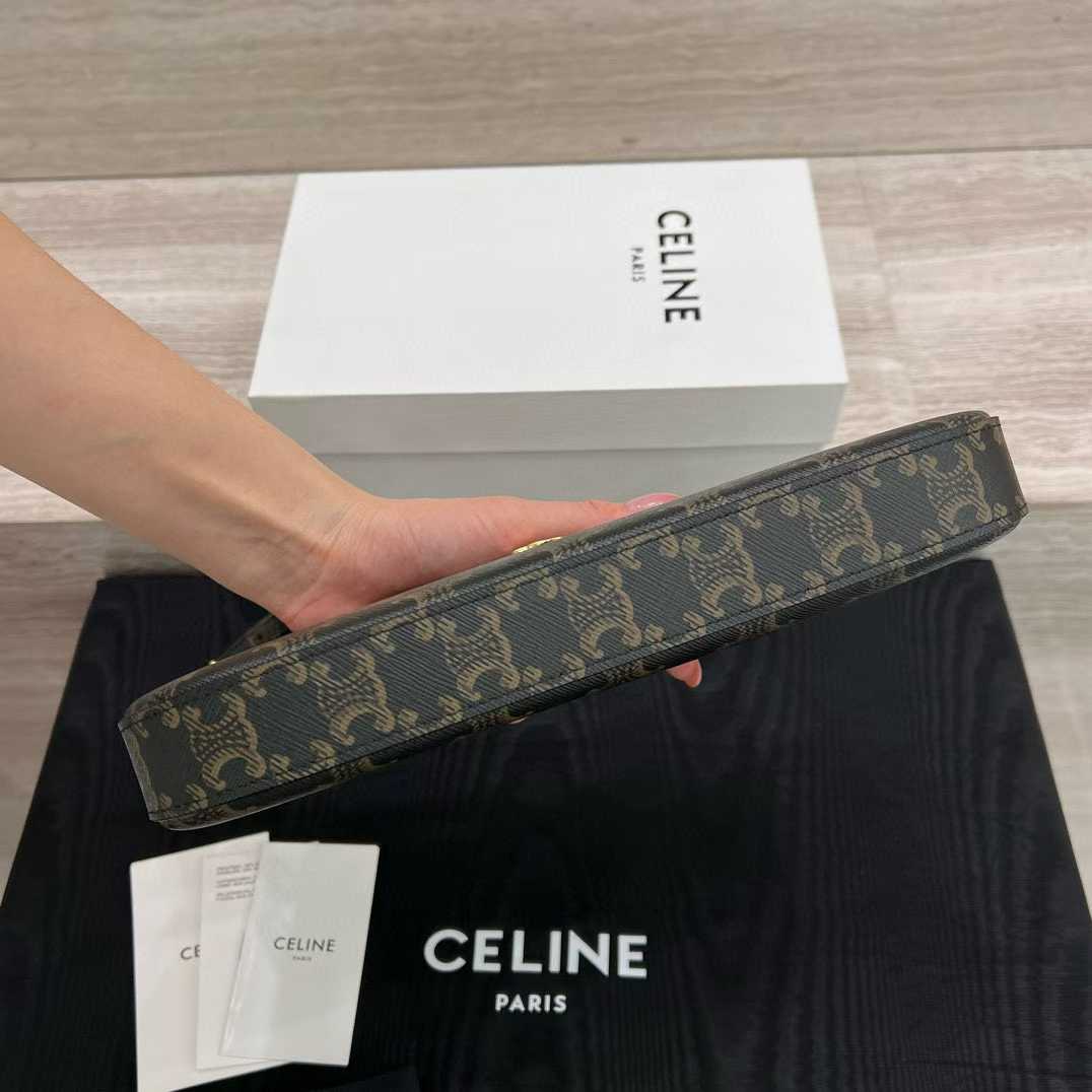 Celine TINA SHOULDER BAG IN Triomphe canvas view 7
