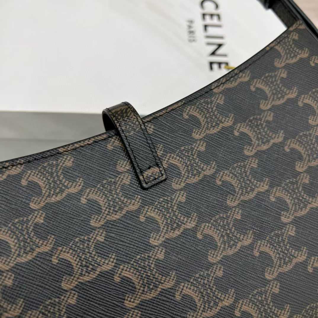 Celine TINA SHOULDER BAG IN Triomphe canvas view 8